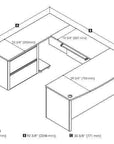 Modubox Connexion U Shaped Executive Desk with Lateral File Cabinet, image 14