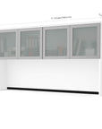 Modubox Pro Concept Plus Desk Hutch with Frosted Glass Doors, image 2