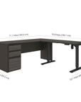 Modubox Prestige+ 2 Piece Set Including a Standing Desk and a Desk, image 6