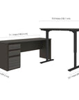 Modubox Prestige+ 2 Piece Set Including a Standing Desk and a Desk, image 7