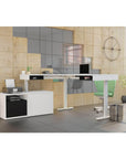 Modubox Pro Vega L Shaped Standing Desk with Credenza, image 2