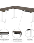 Modubox Pro Vega L Shaped Standing Desk with Credenza, image 15