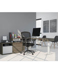 Modubox Pro Vega L Shaped Standing Desk with Credenza, image 12