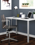 Modubox Universel 24“ x 48“ Table Desk with Square Metal Legs, image 1