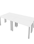 Modubox Universel 4 Piece Set Including 4 24″ × 48″ Table Desks with Square Metal Legs, image 4