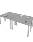 Modubox Universel 4 Piece Set Including 4 24″ × 48″ Table Desks with Square Metal Legs, image 24