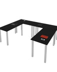 Modubox Universel 4 Piece Set Including 4 24″ × 48″ Table Desks with Square Metal Legs, image 15