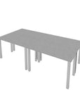 Modubox Universel 4 Piece Set Including 4 24″ × 48″ Table Desks with Square Metal Legs, image 25