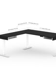 Modubox Viva 2 Piece Set Including an L Shaped Standing Desk and a Credenza, image 4