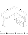 Modubox Viva 2 Piece Set Including an L Shaped Standing Desk and a Credenza, image 6