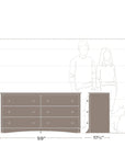 Modubox Sonoma 6 Drawer Dresser, image 7