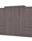Modubox Nebula 115" Set including a Queen Wall Murphy Bed and Two Storage Units with Drawers, image 7