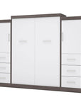 Modubox Nebula 115" Set including a Queen Wall Murphy Bed and Two Storage Units with Drawers, image 5