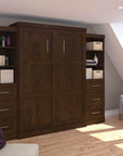 Modubox Pur 115" Queen Size Murphy Wall Bed with 2 Storage Units, image 3