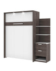 Modubox Cielo Full Murphy Wall Bed with Storage Cabinet (79W), image 7