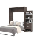 Modubox Cielo Full Murphy Wall Bed with Storage Cabinet (79W), image 8