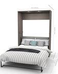 Modubox Cielo Full Murphy Wall Bed with Storage Cabinet (79W), image 14