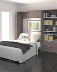 Modubox Cielo Full Murphy Wall Bed with Storage Cabinet (89W), image 10