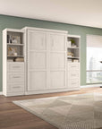 Modubox Pur 115" Queen Size Murphy Wall Bed with 2 Storage Units, image 47