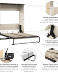 Modubox Lumina Full Size Wall Murphy Bed, image 13