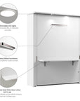 Modubox Lumina Queen Murphy Bed with Desk, image 17