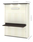 Modubox Lumina Queen Murphy Bed with Desk, image 3