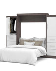 Modubox Nebula 115" Set including a Queen Wall Murphy Bed and Two Storage Units with Drawers, image 6