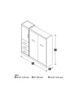 Modubox Nebula Full Murphy Wall Bed and Storage Unit with Drawers (84W), image 5