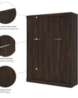 Modubox Nebula Queen Size Murphy Wall Pull Down Bed, image 6