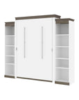 Modubox Orion 104"W Queen Murphy Wall Bed with 2 Narrow Shelving Units, image 2
