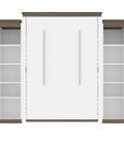 Modubox Orion 104"W Queen Murphy Wall Bed with 2 Narrow Shelving Units, image 3