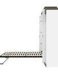 Modubox Orion 104"W Queen Murphy Wall Bed with 2 Narrow Shelving Units, image 10
