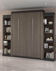 Modubox Orion 104"W Queen Murphy Wall Bed with 2 Narrow Shelving Units, image 14