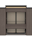 Modubox Orion 104"W Queen Murphy Wall Bed with 2 Narrow Shelving Units, image 17