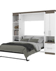 Modubox Orion 98"W Full Murphy Wall Bed with Narrow Storage Solutions, image 2