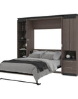 Modubox Orion 98"W Full Murphy Wall Bed with Narrow Storage Solutions, image 15
