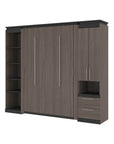 Modubox Orion 98"W Full Murphy Wall Bed with Narrow Storage Solutions, image 16