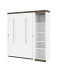 Modubox Orion Full Murphy Wall Bed with Narrow Shelving Unit, image 2