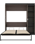Modubox Orion Full Murphy Wall Bed with Narrow Shelving Unit, image 22