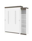 Modubox Orion Queen Murphy Wall Bed with Narrow Shelving Unit, image 2