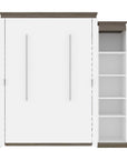Modubox Orion Queen Murphy Wall Bed with Narrow Shelving Unit, image 4