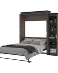 Modubox Orion Queen Murphy Wall Bed with Narrow Shelving Unit, image 21