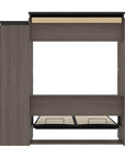 Modubox Orion Queen Murphy Wall Bed with Narrow Shelving Unit, image 26