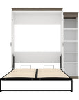 Modubox Orion Queen Murphy Wall Bed with Narrow Shelving Unit, image 10