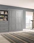 Modubox Pur 101" Queen Size Murphy Wall Bed with Storage Unit, image 35