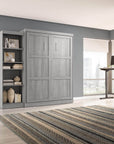 Modubox Pur 90" Queen Size Murphy Wall Bed with Storage Unit, image 34