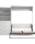 Modubox Pur 101" Queen Size Murphy Wall Bed with Storage Unit, image 9