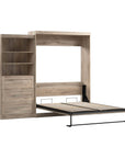 Modubox Pur 101" Queen Size Murphy Wall Bed with Storage Unit, image 25