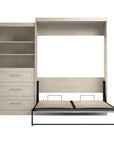 Modubox Pur 101" Queen Size Murphy Wall Bed with Storage Unit, image 51