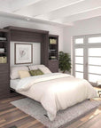Modubox Pur 115" Queen Size Murphy Wall Bed with 2 Storage Units, image 1